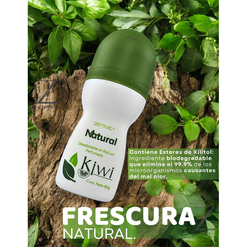 Desodorante Roll-on Kiwi Natural Zermat 80 Ml Sin Aluminio Kiwi