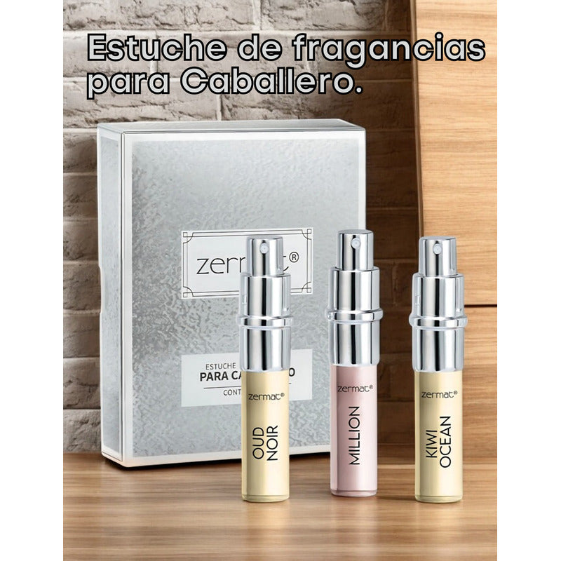 Estuche Recargable 3 Fragancias Para Cab Zermat 3 X 15 Ml