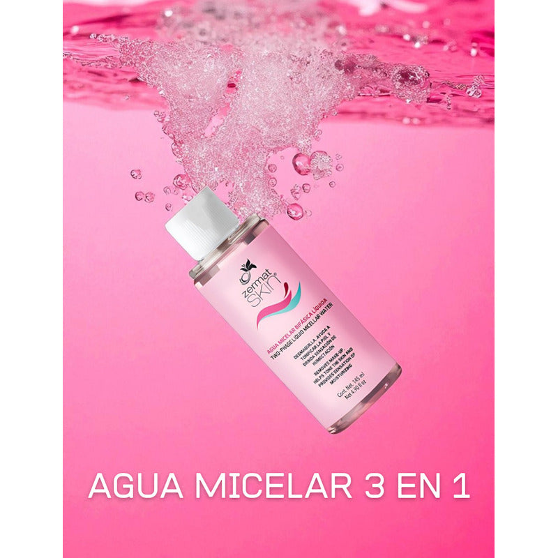Desmaquillante Líquido Bifásico Zermat Skin Agua Micelar